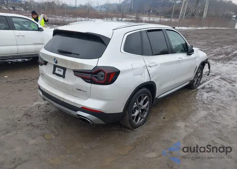 2022 BMW X3 xDrive30I из США, поврежденный, VIN 5UX53DP05N9M26195